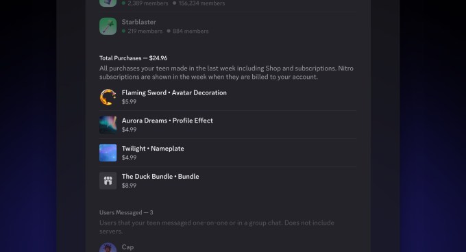 Discord’s Family Center update now lets parents monitor weekly purchases