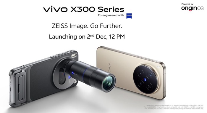 vivo X300 Series India launch set for 2nd December, 200MP ZEISS cameras confirmed